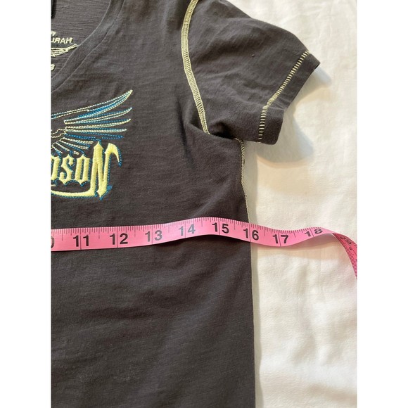 Women's Medium Harley Davidson Dark Grey Shirt - Picture 8 of 10